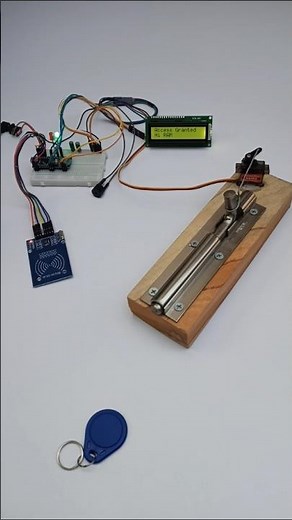 RFID DOOR LOCK SYSTEM WITH Arduino nano #arduinoprojects #rfiddoorlock #techexperiment #shortsvideo