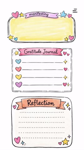 Doodle Gratitude Journal for Remarkable Paper Pro Move | Journaling | Remarkable Templates | Manifesting | Remarkable Notes | Sticky Notes - Etsy