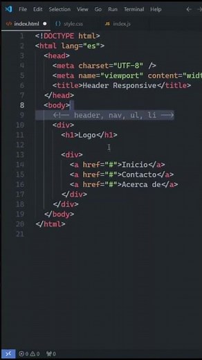 La mejor manera de hacer un Header HTML (No Divs)