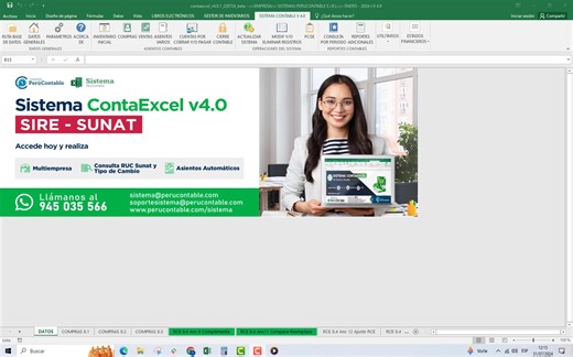 📌Videotutorial de la Descripción general del sistema CONTAEXCEL. Este videotutorial muestra cada módulo y su respectiva función de uso. #sistemacontaexcel =========================== 𝐒𝐈𝐒𝐓𝐄𝐌𝐀 𝐂𝐎𝐍𝐓𝐀𝐄𝐗𝐂𝐄𝐋 𝐕 𝟒.𝟏.𝟔 𝐒𝐈𝐑𝐄 𝐘 𝐏𝐋𝐄 – 𝐌𝐔𝐋𝐓𝐈𝐄𝐌𝐏𝐑𝐄𝐒𝐀 𝐈𝐋𝐈𝐌𝐈𝐓𝐀𝐃𝐎 🌟 𝐄𝐋 𝐒𝐈𝐒𝐓𝐄𝐌𝐀 𝐌𝐀𝐒 𝐅𝐀𝐂𝐈𝐋 𝐘 𝐄𝐂𝐎𝐍𝐎𝐌𝐈𝐂𝐎 𝐃𝐄𝐋 𝐌𝐄𝐑𝐂𝐀𝐃𝐎🌟 🇵🇪 𝐇𝐄𝐂𝐇𝐎 𝐏𝐎𝐑 𝐏𝐄𝐑𝐔𝐀𝐍𝐎𝐒 𝐂𝐎𝐌𝐎 𝐓𝐔 🇵🇪 💻 Para Estudios Contables y contadores independientes. ¡