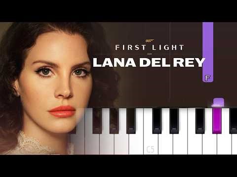 Lana Del Rey - First Light, James Bond Theme (Piano Tutorial)