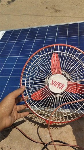 Running 12V DC Fan with 24V 40W Solar Panel! ☀️💨 #SolarPanel #DIY #FreeEnergy