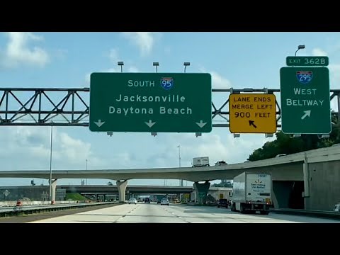 Driving I-95 South through Jacksonville Florida #I95 #jax