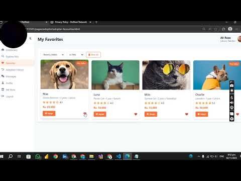 PetNest Network | Full Stack Multi-Role Web Application (HTML, CSS, JS, Python, Flask, SQL)| Website