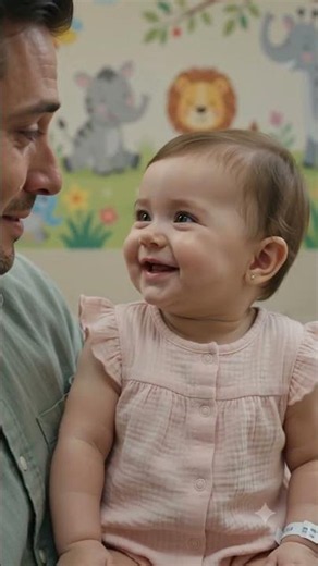 Baby girl sees for first