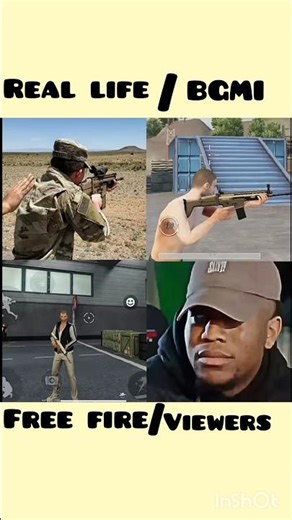 REAL LIFE vs BGMI vs FREE FIRE vs VIEWERS💀#freefireshorts
