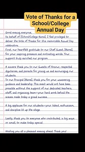 Vote of thanks writing idea part_3 #VoteOfThanks | English Class