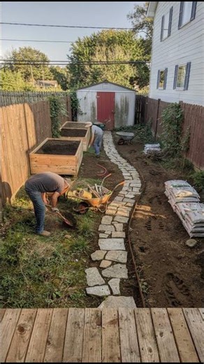 Overgrown Backyard to Rustic Cottage Garden