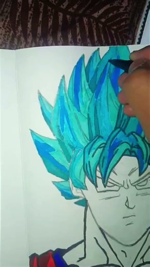 Goku super Saiyan form drawing ☠️☠️💥💀 #animedrawing #gokuedit