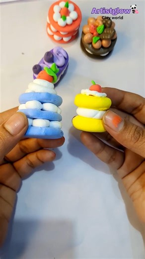 ​🍓 Easiest Miniature Clay Cakes! Super Cute Lemon Cake Tutorial #shortscraft #diy #clayart