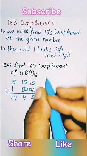 16’s complement | r’s complement | digital electronics #numbersystem #shorts