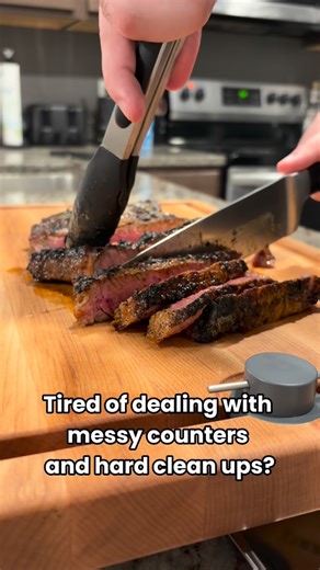 Dream Way on Instagram: "Juice everywhere? Not anymore. 🥩 The Juice Sluice’s patented valve system drains liquids directly into a mobile tray—no more mopping up wasted juice or scrubbing your counters. Cut, drain, done. Simple, effective, clean. Proudly made in the U.S.A. *Free continental U.S. shipping* Place your order at: https://dreamwayproducts.com/ #JuiceSluice #KitchenHack #MealPrep #CookingTips #CuttingBoard"