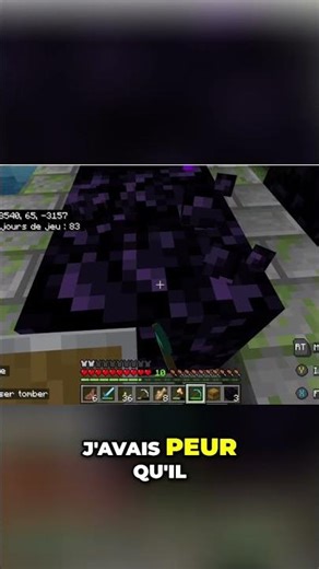 Miner l'obsidienne AU PIED du portail infernal ! 😱 #shorts