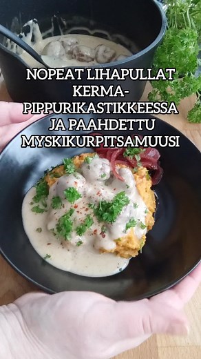 Nopeat lihapullat ja myskikurpitsamuusi