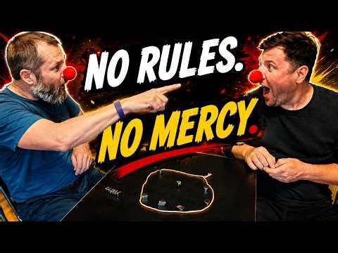 Two Clowns Playing a Magnetic Board Game — Funny and Chaotic Moments