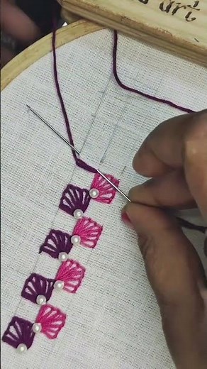 Very simple and beautiful embroidery pattern Hand embroidery 🪡 tutorial for beginners #embroide