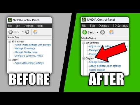How to Enable the Display Tab in NVIDIA Control Panel on Laptop