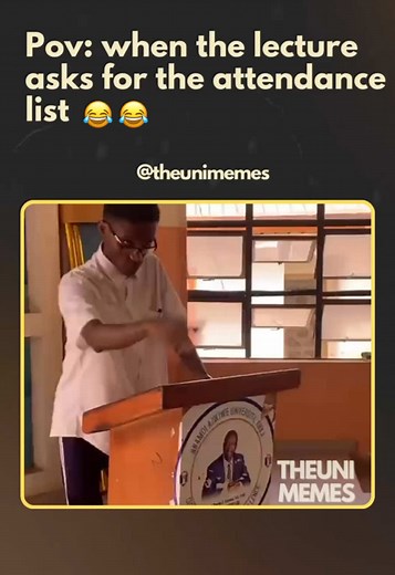 theunimemes (@theunimemes) - Tag that friend who will always write your name if you don't come for lectures. 😂 Exams meme Campus memes high schoolmates #theunimemes #student #fyp #university