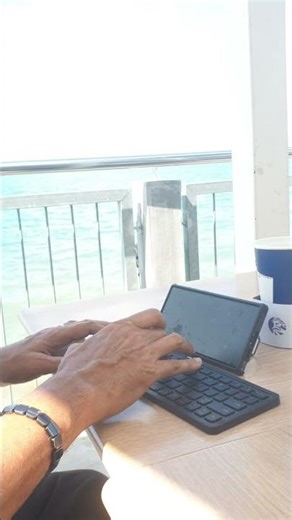 Work From Anywhere, Literally! with Wireles Bluetooth Foldable Keyboard