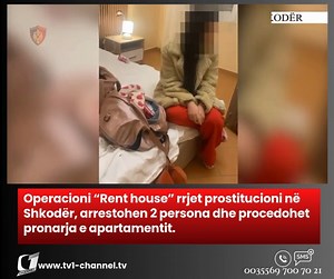 Shkodër/Finalizohet operacioni policor i koduar “Rent house”, goditet një rast i prostitucionit. Vihet në pranga një 23-vjeçare, shtetase braziliane, që ushtronte prostitucion në një apartament që e kishte marrë me qira. Vihet në pranga 1 shtetas, për prostitucion dhe organizim të lojërave të fatit. Procedohet penalisht shtetasja që i kishte dhënë me qira apartamentin, 23-vjeçares. Sekuestrohet një shumë parash, e dyshuar e përfituar nga prostitucioni, dhe 3 celularë. Sektori për Hetimin e Narko