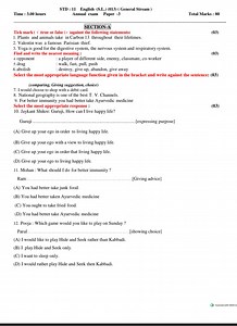 STD : 11 English (S.L.) (013) (General Stream )Time : 3.00 hou... | Filo