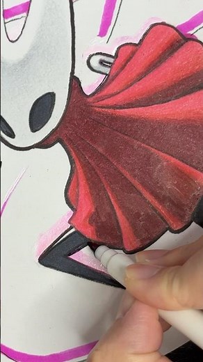 How to draw hornet(from Hollow Knight:silksong)like a pro#art #drawing #silksong #hornet