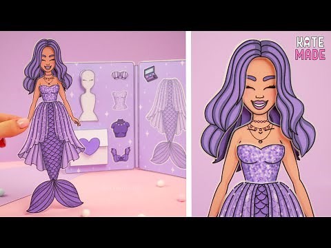 DIY Mermaid Paper doll | How to make | Tutorial