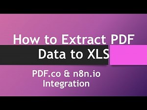 How to Convert PDF to XLS using PDF.co and n8n.io