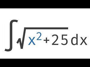 Integral of Sqrt(x^2 + 25) by Trigonometric Substitution | Integration | Calculus | Glass of Numbers