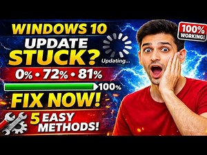 Windows 10 Update Stuck Fix (0%, 72%, 81%) 😱 5 Easy Methods | 100% Working