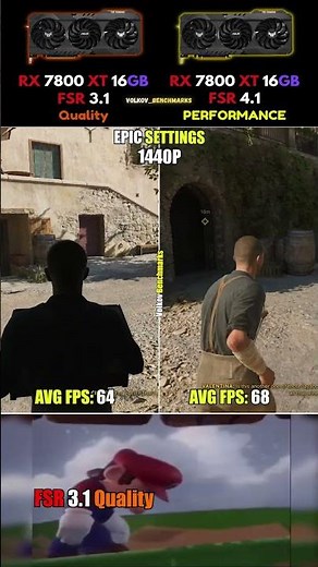RX 7800 XT FSR 3.1 vs FSR 4.1 - FPS Boost Without Upgrading #pcgaming