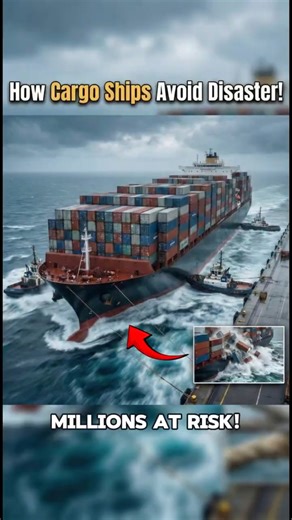How Giant Cargo Ships Dock Without Disaster!🚢#shorts #ocean