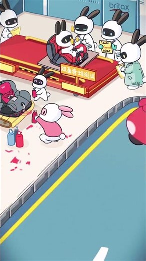 Cute Cartoon Bunnies | Checking & Delivering Baby Car Seats! 🐰🚗💛 #cartoonbunny #cutebunny