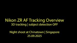 Nikon ZR 3D AF tracking overview | Stills |