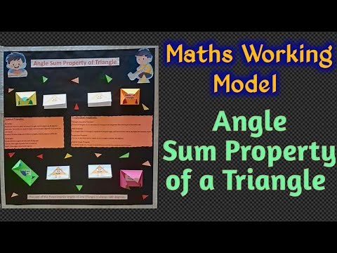 Angle sum property of a Triangle Working model/Maths model for school exhibition/Kansal Creation