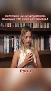 Watch the incredible moment David Blaine shocks Margot Robbie by revealing her deepest thoughts with his legendary magic! #DavidBlaine #MargotRobbie #MindReading #MagicTrick #USA | Masked Magic seek