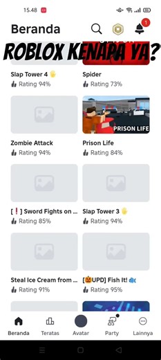 ada yang tau gk roblox kenapa? #roblox