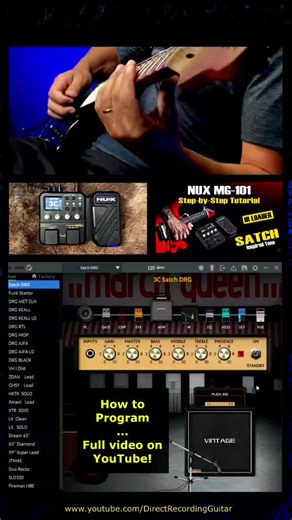 How to Program the Nux MG101 Guitar Pedal