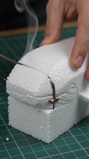 Carving a Realistic Styrofoam Whale 🐋✨ #Shorts