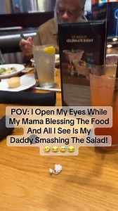 “When mom’s praying over the food but dad already 5 bites in 🥗🙏😂”#DinnerTimeDrama #SaladFirst #PrayerInterrupted #DadBeHungry #FamilyMoments #CaughtInTheAct | Chaz Unfiltered