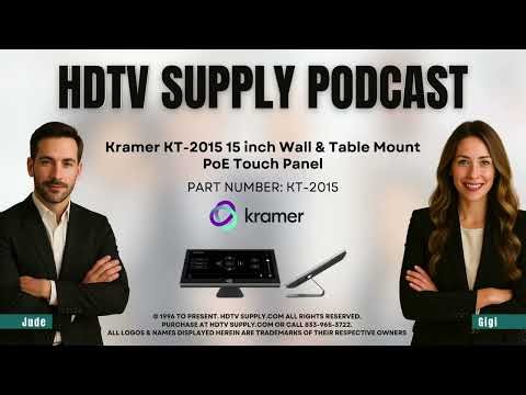 Kramer KT-2015 15 inch Wall & Table Mount PoE Touch Panel