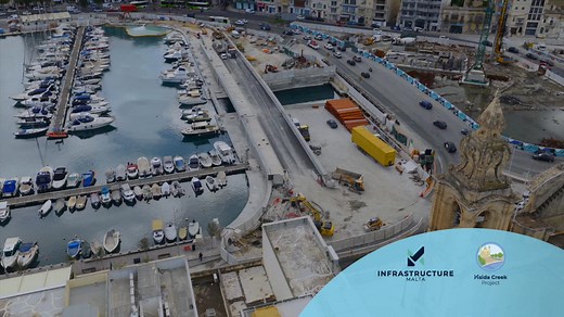 📢 Update on the Msida Creek project Infrastructure Malta would like to advise that in the coming days, vehicles from Triq Mikiel Anton Vassalli and Triq il-Wied tal-Msida towards Valletta will now pass in front of the Msida church and over the new bridge. As a result, the existing bus stops in both directions will be relocated, while pedestrian routes are now accessible and safer, over the new bridge, by the sea. Plan your route in advance and use alternative routes. | Infrastructure Malta