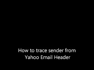 How to trace sender from Yahoo email header