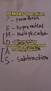 PEMDAS Operation in solving Complicated equations #mathematics #mathtutor #mathtutorial #math #mathtricks #mathhack | Iris S. Dalaguit | Facebook