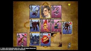 Winning Laguna card in space with all the rules from FINAL FANTASY VIII Remastered