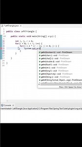 Left triangle star pattern in Java 🧑‍💻