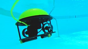 Underwater drone "SeaDrone" which can be operated with smartphones and can freely move and shoot underwater