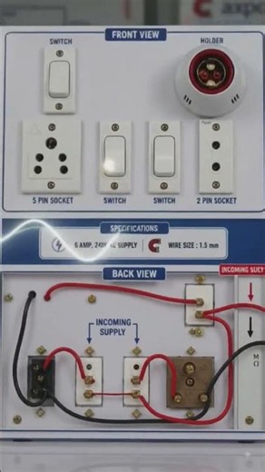 3 Switch 2 Socket 1 Holder Wiring Diagram | Complete Electrical Switch Board Wiring Guide