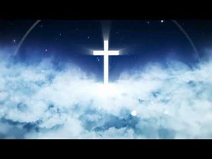 Holy Light Cross || Pathway to Heaven || Clouds in the Night Sky || Cross Video Background Loop