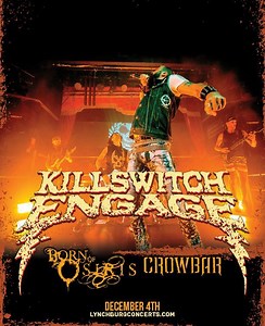 17K views · 259 reactions | ON-SALE NOW: KILLSWITCH ENGAGE at Phase 2 - Lynchburg, VA! The almighty Killswitch Engage comes to VIRGINIA for 1 Night ONLY with Born of Osiris & Crowbar! FOR TICKETS VISIT: https://ticketf.ly/2FDhOit | Lynchburg Concerts | Facebook